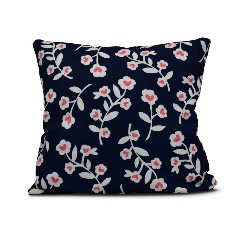 Coussin Funky Junky, Bleu marine, H 18 po x l 18 po x P 7 po
