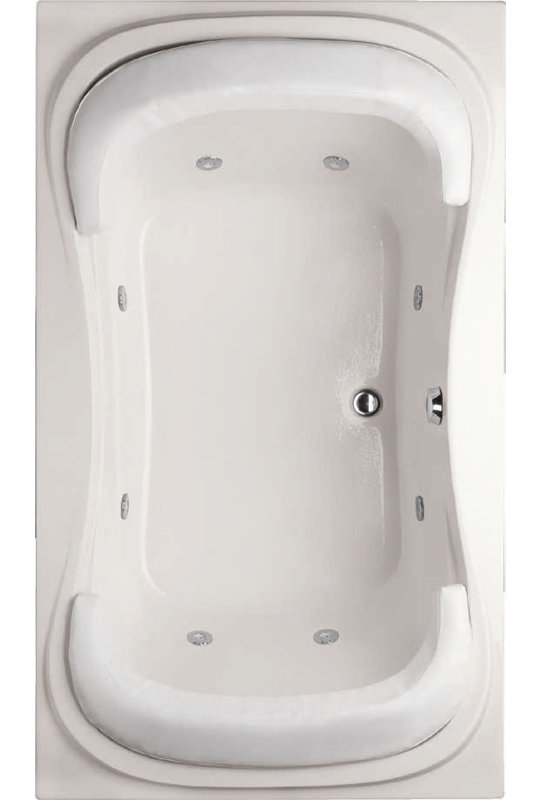 Fantasy 72'' L Whirlpool Bathtub, White, Polished Chrome