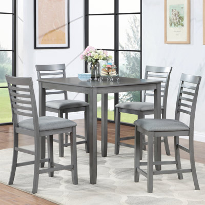 Chaarvi - Person Solid Wood Solid Wood Top Four Leg Dining Set