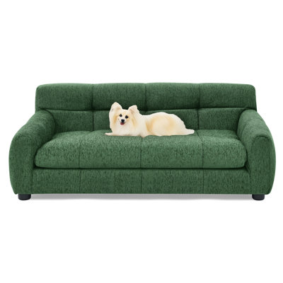 Medium To Large Pet With Ergonomic Support - Dark Grey Linen And Comfortable For Breeds Design