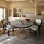 Premium Dining Set - Hardwood Table with Iron Base & Upholstered Chairs (3-Piece)-973137454-973137455-973137452