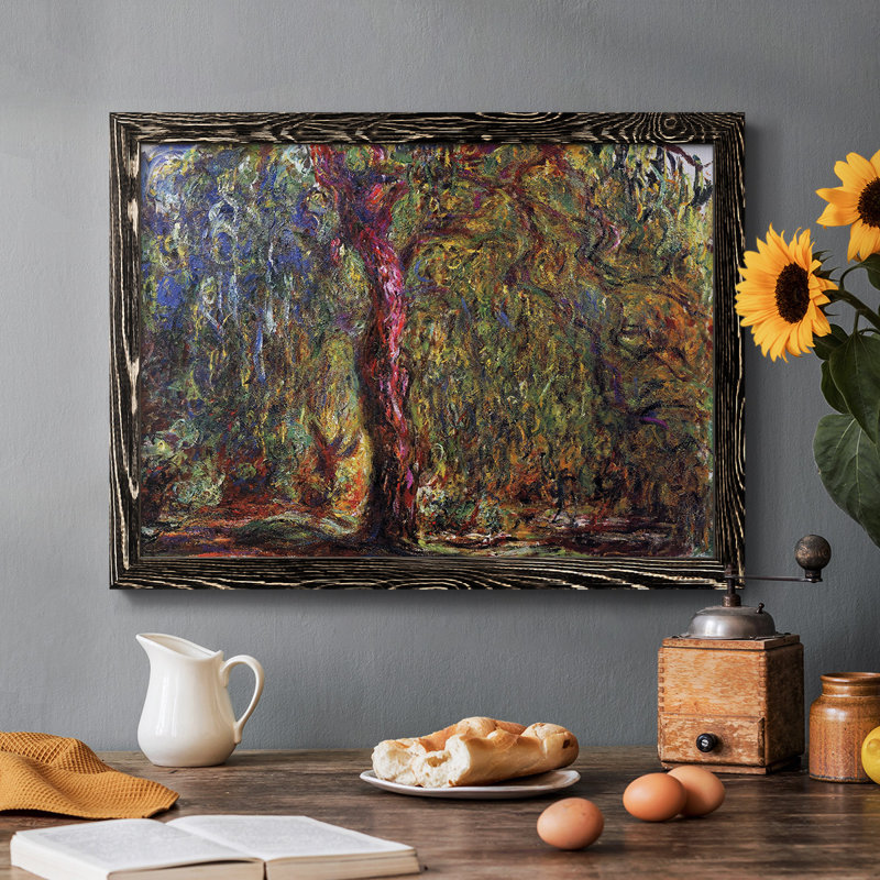 «Weeping Willow 4», reproduction d'art sur toile encadrée, H 14 po x l 20 po x P 1,5 po, Noir