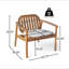 Fauteuil club avec coussin Meja, ensemble de 2