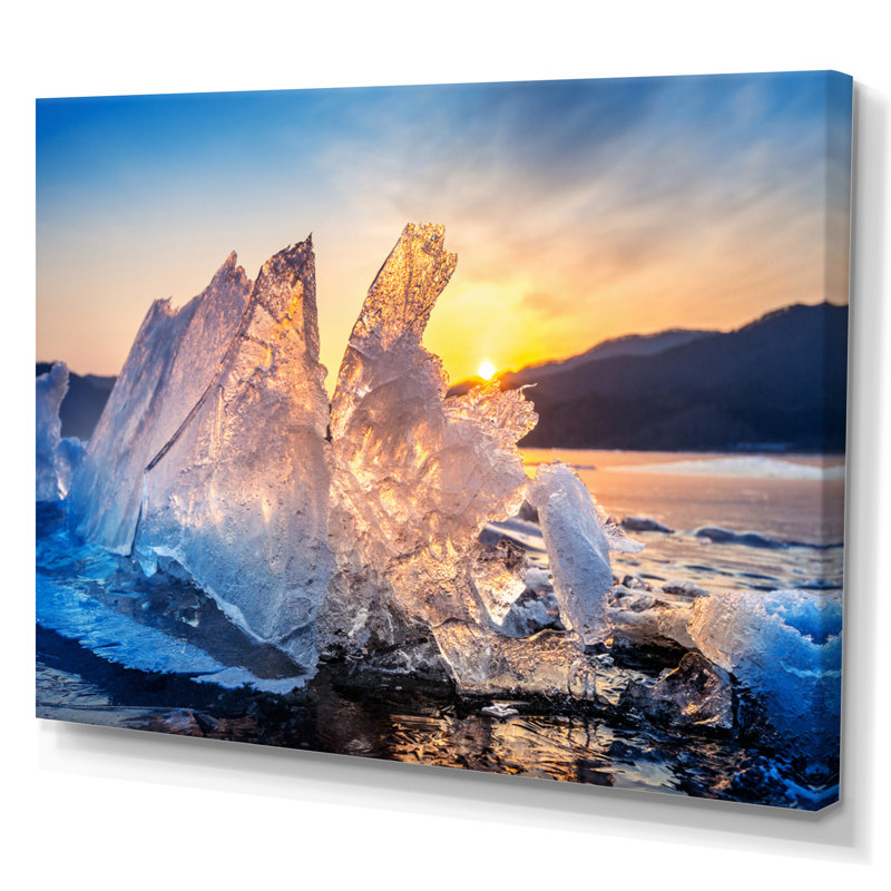 Impression sur toile Icy Alaskan Wilderness I, H 12 po x l 20 po x P 1 po, Toile tendue