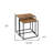 22" Black And Brown Resin End Table-1104798215