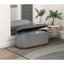 Banc de rangement en velours côtelé Corduroy