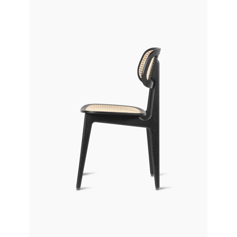 Titus Outdoor Dining Side Chair, Black Boucle, Black