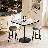 Bistro Pub Table Square Adjustable Height Cocktail Bar Table with Metal Base and Wooden Table Top-355443104-359556654