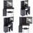 37" Vanity Table with LED Sliding Mirror & Power Station | Left Side Cabinet, Cushioned Stool, 2 AC + 2 USB Ports, Hair Dryer Stand | Tri‑Color Touch Control Makeup Dressing Set-1928197073