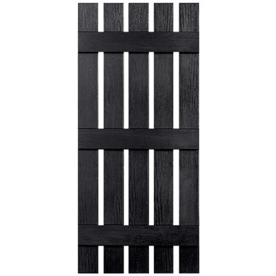 Three Batten, Five Board Open Vinyl Shutters Pair