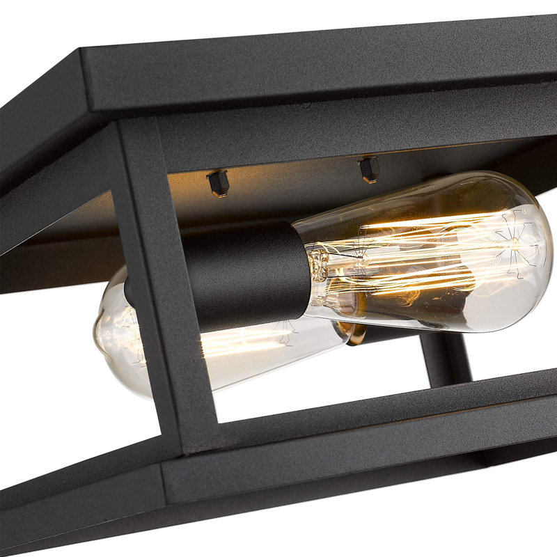 Luminaire encastré 2 lumières noir 11 pouces