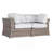 Fully Assembled 66" Outdoor Wicker Loveseat With Cushions