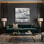 Art mural horizontal sur toile à rayures horizontales gris-698581061