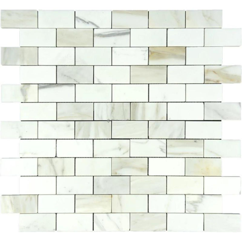 2 in. x 4 in. Stone Tile, Polished Calacatta Gold