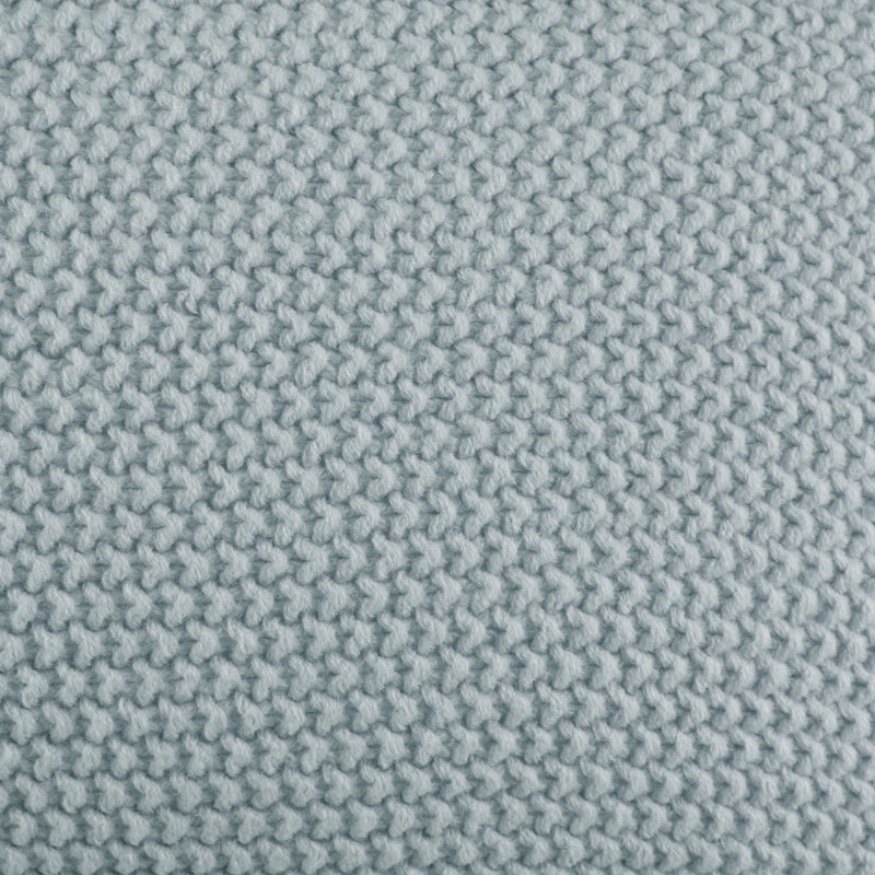 Light Blue Acrylic Knit Oblong Pillow Cover 12"x20"