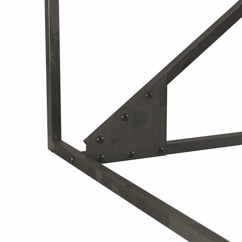 Bureau en L Ovia, Hickory gris foncé