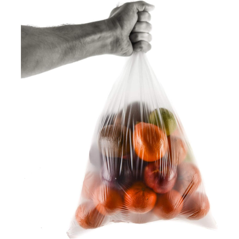 Sacs de rangement en plastique transparent 12 x 20 Ecoqualité - pour sacs de fruits, de légumes, de pain et d'épicerie (3)