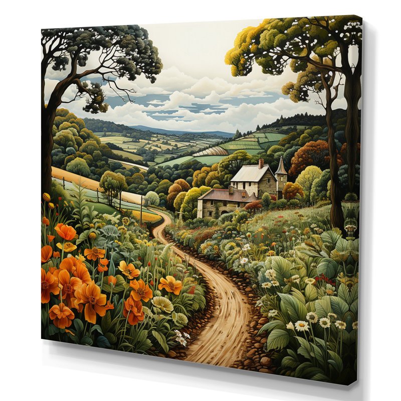 Countryside Rustic Farmhouse Summer III - Landscapes Canvas Print, H 36 po x l 36 po x P 1,5 po, Toile tendue