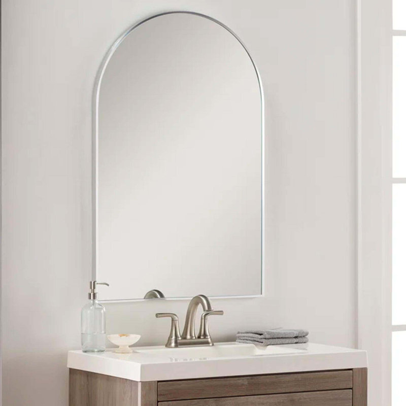 Miroir mural pour salle de bain Norby, Argent, 20 po x 30 po