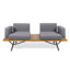 Causeuse d'extérieur avec table basse Canoga