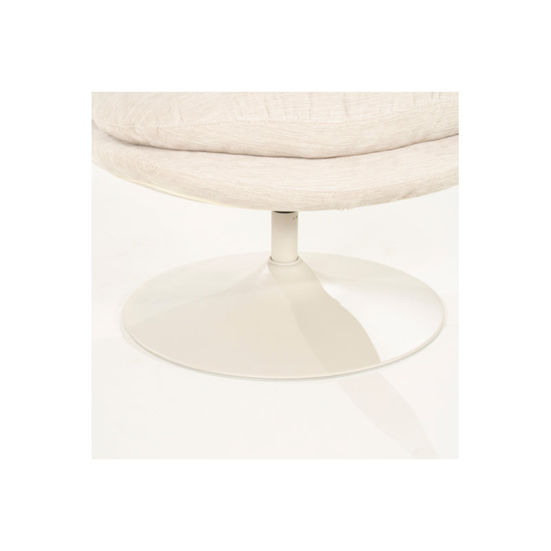 Accent Chair Swivel Armless Chair, Beige