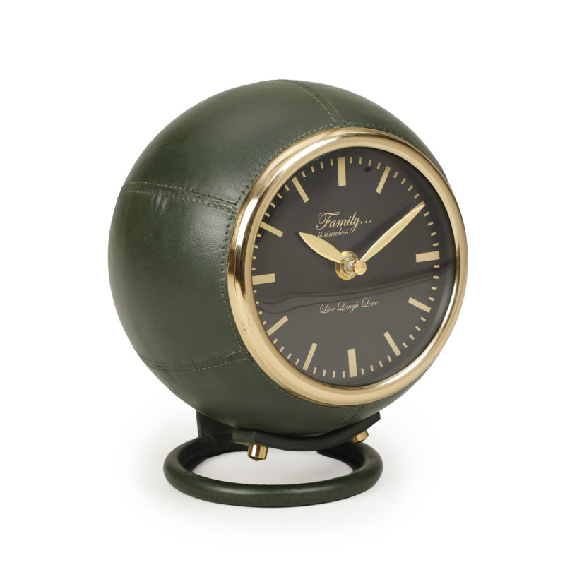 Draper Dark Green Designer Standing Accent Clock