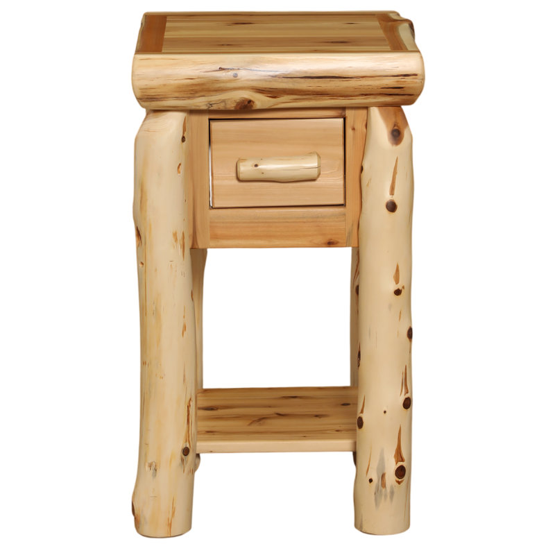 Mini-table de chevet avec tiroir Cedar, Patiné