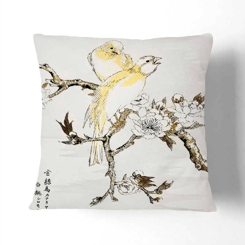 Floral Square Cushion, Black, 55cm H x 55cm W x 20cm D