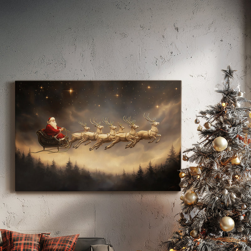 Warm Lantern Carols at Midnight-Premium Gallery Wrapped Canvas, 18" H x 12" W