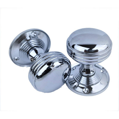  1 Pair Queen Anne Design Reeded Mortice Door Knob 