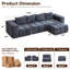 Ensemble de canapé modulaire avec repose-pieds Boneless-1895332592-1892088153