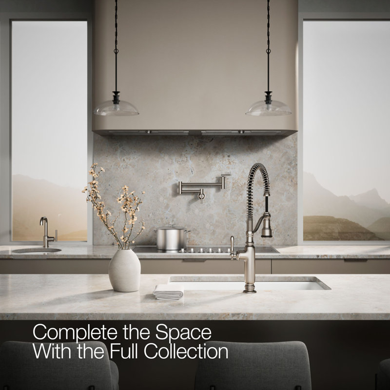 Tournant Single Handle Pull Down Kitchen Faucet, Vibrant Stainless