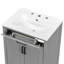 Meuble-lavabo moderne de 48 pouces avec lavabo en céramique, portes à fermeture en douceur, tiroir rabattable, tablettes de porte à double couche, solution de rangement élégante