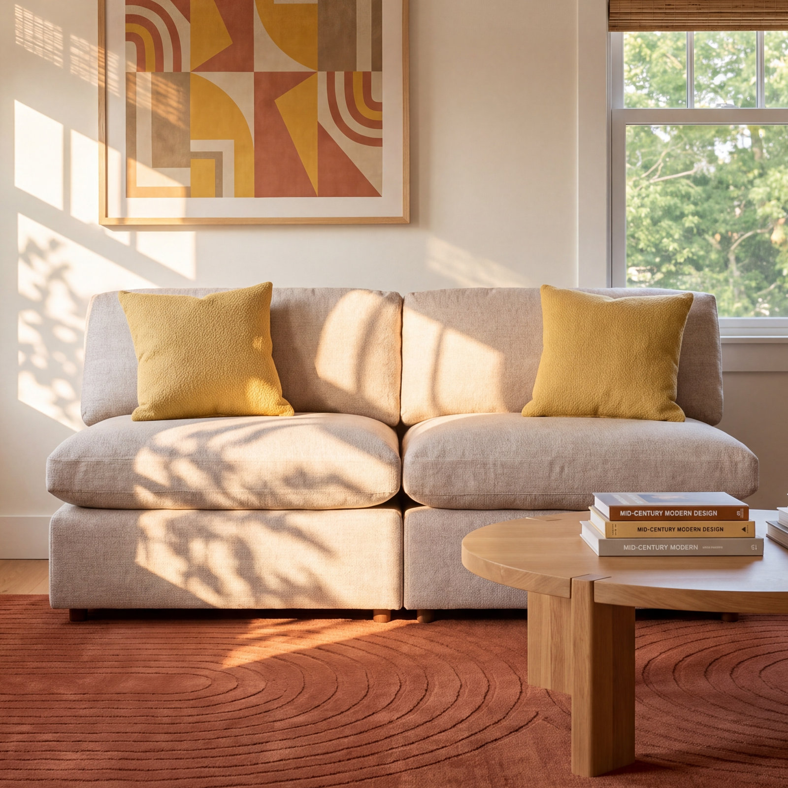 Jossa 76" Modular Loveseat, Beige