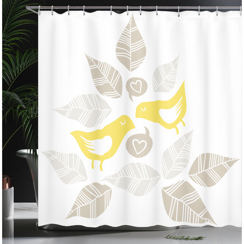 Shower Curtain with Hooks Included, 84"H x 69"W