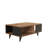 Modern 2-Tier Coffee Table, Walnut & Black, 35.4 x 15.6 x 23.4 inches | 100% Melamine Coated Particle Board, Thickness: 0.7 inches | Additional Storage for Living Room, Stylish & Functional Design-238953100