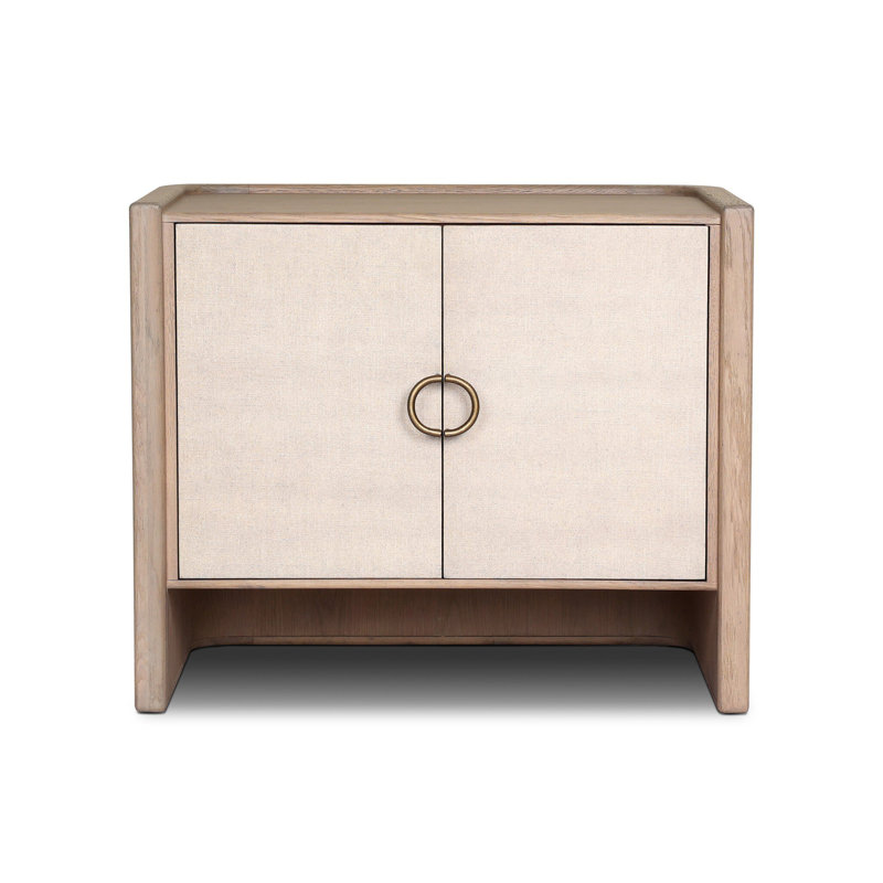 KIRAN Nightstand, White/Natural