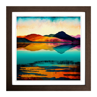Lake Colour Field Painting Framed Print