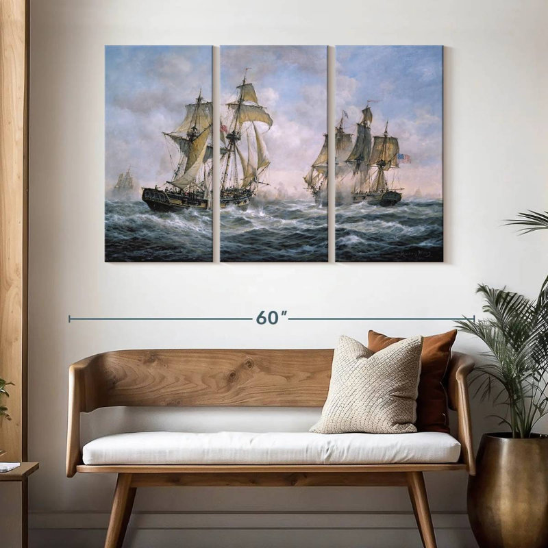 Mait Action Between U.S. Wasp And H.M. Frolic, 32" H x 50" W