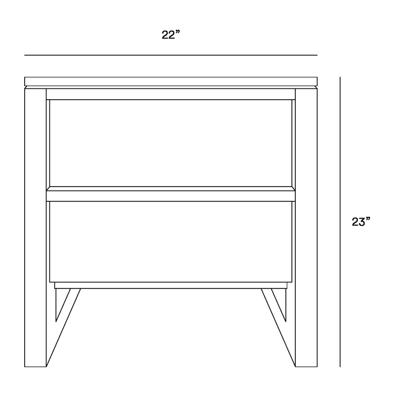Terrabona 22'' W Solid Wood Nightstand