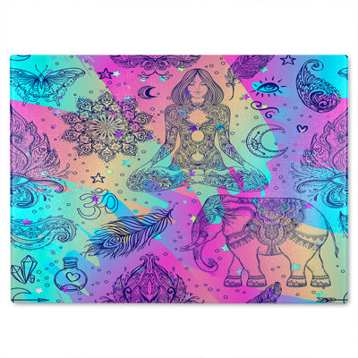 Rainbow Glass Chopping Board