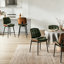 Chaises de salle à manger Mid-Century modernes avec dossier en grain de noyer, ensemble de 2 chaises de salle à manger en similicuir brun avec coussins réglables-513504656-513693481