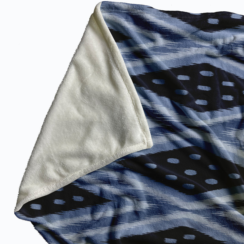 Thane Plain Weave / Muslin Throw Blanket, Navy