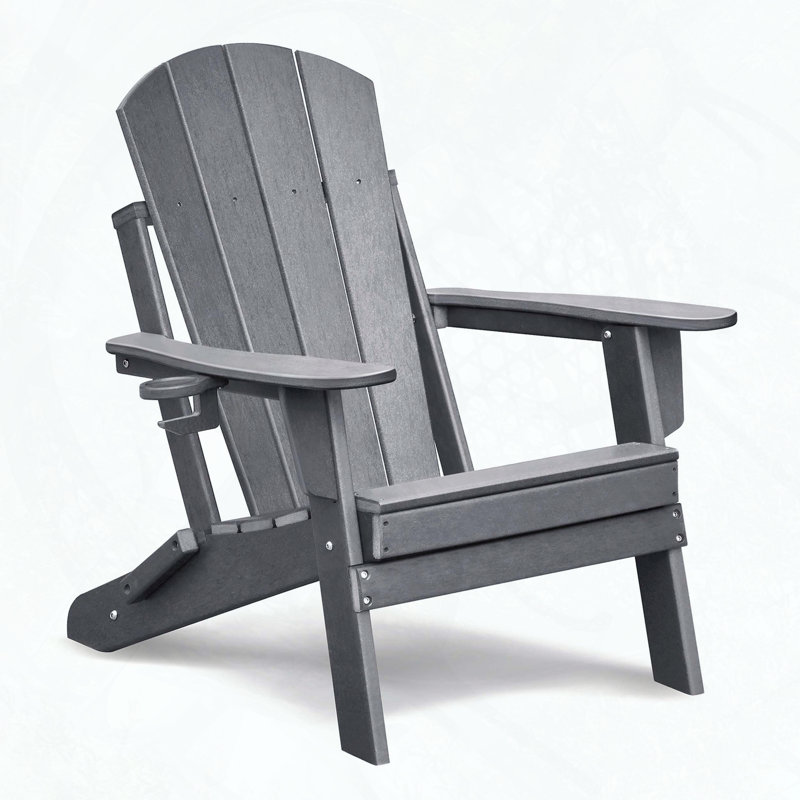 HDPE Folding All-Weather Adirondack Chair for Fire Pit and Patio