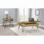 Table basse en chêne et plateau relevable