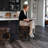 Maven Lane Pullman Backless Swivel Kitchen Stool with Upholstery Seat-128006624-128006627
