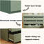 Grande commode 6 tiroirs Green