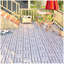 20 carreaux de terrasse à emboîtement à motif carreauté, 12 po x 12 po, plancher de bois franc d'acacia gris clair pour terrasse, banc, bord de piscine