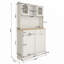 Grande armoire de rangement pour poubelle de cuisine 67,7 po avec 3 tablettes réglables