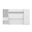 Lit escamotable double avec placard, tiroirs et tablettes